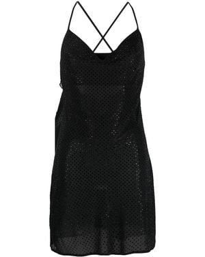 P.A.R.O.S.H. Stud-Embellished Mini Dress - Black