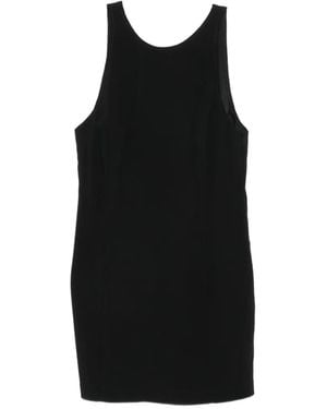 Carla G V-Back Sleeveless Mini Dress - Black