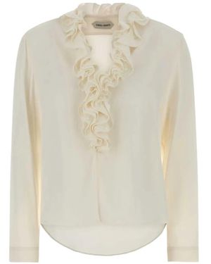 Alberta Ferretti Ruffled-Trim Shirt - White