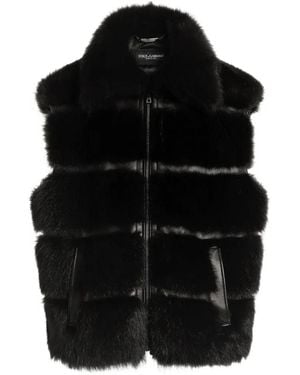 Dolce & Gabbana Fur Vest - Black