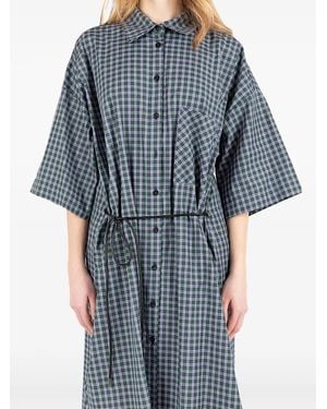 Societe Anonyme Robe Mi-Longue Lotus - Blue