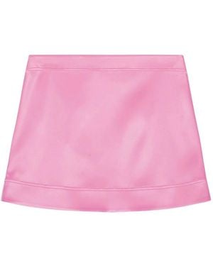 Ganni Satin Mini Skirt - Pink