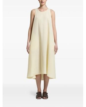 Peserico Linen Sleeveless Midi Dress - Natural
