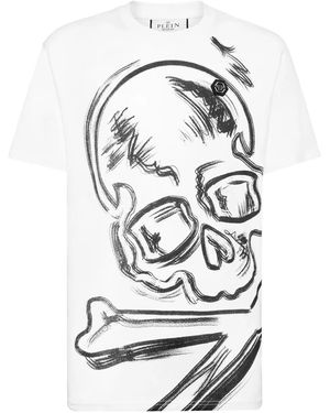 Philipp Plein Skull Bones Tシャツ - ホワイト