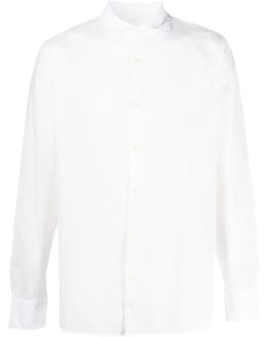 Deperlu Chemise Leon En Lin À Boutonnière - Blanc