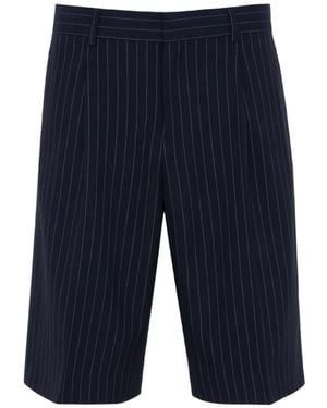 WRSTBHVR Dorian Pinstripe Tailored Shorts - Blue