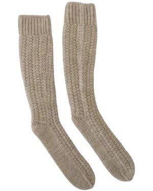 Dolce & Gabbana Ribbed-Trim Socks - White
