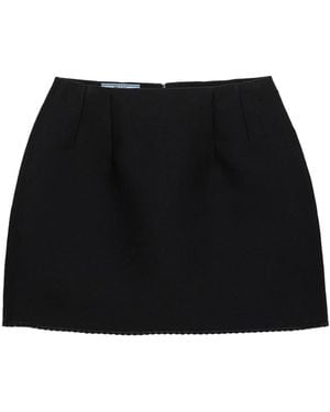 Prada Minirock Mit Schnürung - Schwarz