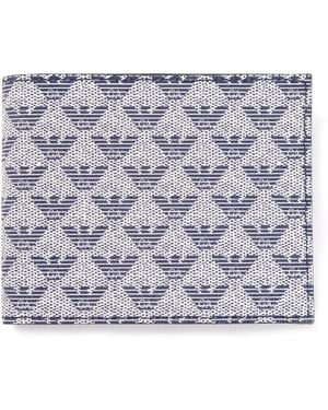 Emporio Armani Monogram Print Wallet - Grey