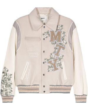 MOUTY Varsity Bomber Jacket - Natural