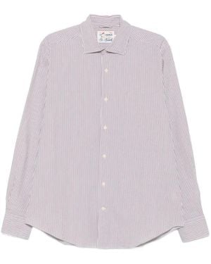 MC2 Saint Barth Chemise Rayée À Manches Longues - Purple