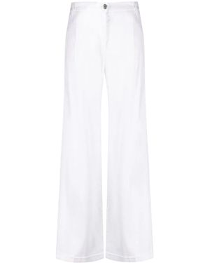 Jacob Cohen Straight-Leg Linen-Blend Pants - White