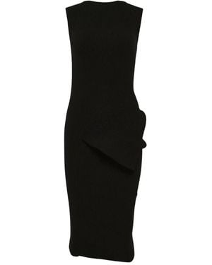 Rick Owens Babel Draped-Detail Midi Dress - Black