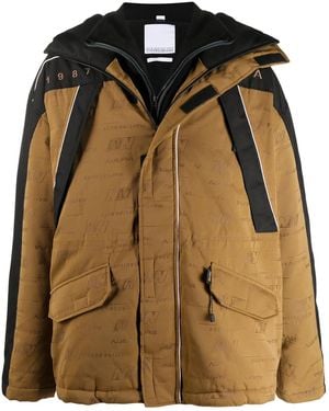 Martine Rose Oversized Logo Print Coat - Brown