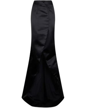 Moschino Ausgestellter Rock Mit Satin-Finish - Schwarz