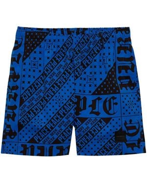 Purple Brand Flag Bandana トランクス水着 - ブルー
