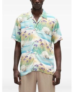 Endless Joy Camicia Iris Con Stampa Grafica A Maniche Corte - Blu
