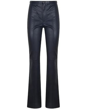 Stouls Icham Leather Flared Trousers - Blue