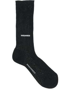 DSquared² Calcetines Con Logo Estampado - Negro