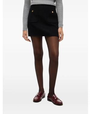 Tommy Hilfiger Button-Embellished Patch-Pocket Mini Skirt - Black