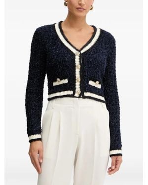 Guess Aomori V-Neck Button Cardigan - Blue