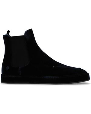 Giorgio Armani Velvet Ankle Boots - Black