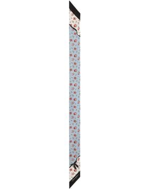 Dolce & Gabbana Floral-Print Silk Neckerchief - White