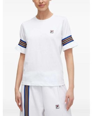 Fila Ruffled-Sleeve T-Shirt - White