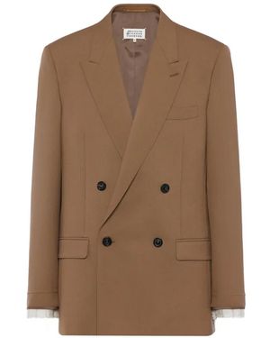 Maison Margiela Double-Breasted Pocket Jacket - Brown
