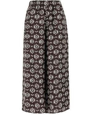 Weekend by Maxmara Hose mit Blumen-Print - Braun
