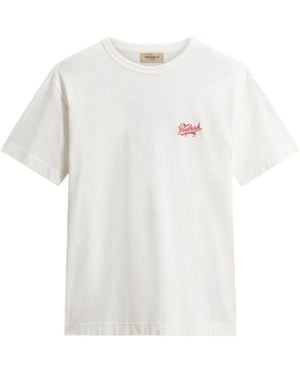 Woolrich Print-Detail T-Shirt - White