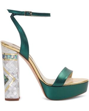 freya rose Arte Ankle-Strap Heeled Sandals - Green