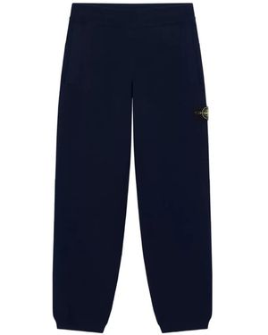 Stone Island Pantalones Joggers Con Cordones Elásticos - Azul