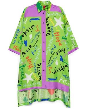 Rianna + Nina Printed Midi Dress - Green