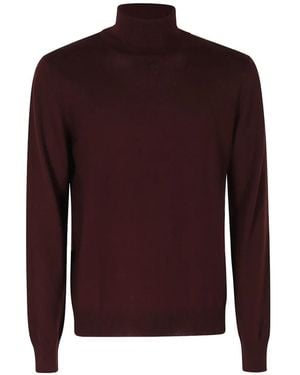 Tagliatore Miles Roll-Neck Sweater - Red