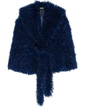 ROTATE BIRGER CHRISTENSEN Faux-Fur Belted Jacket - Blue