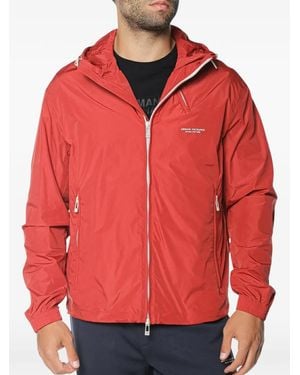 ARMANI EXCHANGE Hooded Blouson Jacket - Red