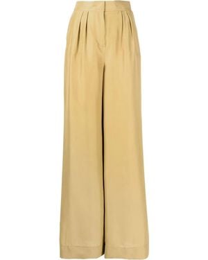 Alberta Ferretti Wide-Leg Silk Trousers - Multicolour