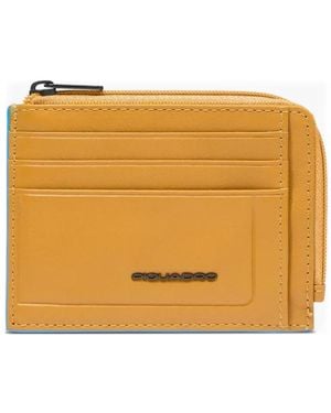 Piquadro Atlas Leather Wallet - Orange