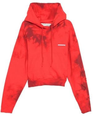 Off-White c/o Virgil Abloh Contour Tie-Dye Hoodie - Red