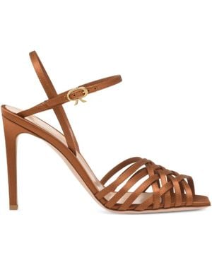 【Gianvito Rossi】ジャンヴィト・ロッシ／KERRY GIANVITO ROSSI Kerry 95 satin sandals | NET-A-PORTER