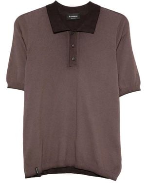 AROVESCIO Button Polo Shirt - Brown