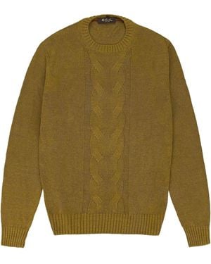 Loro Piana Cable-Knit Jumper - Green