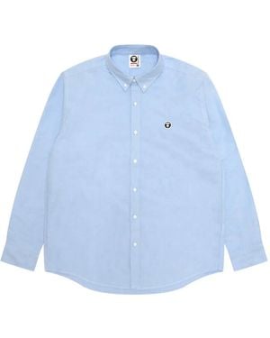 Aape By A Bathing Ape Chemise Boutonnée À Patch Logo - Blue