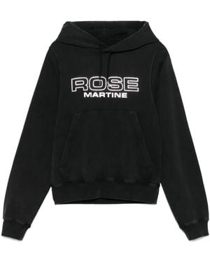 Martine Rose Logo-Print Hoodie - Black