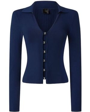 Pinko Spread-Collar Cardigan - Blue