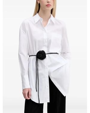 HUGO Rose-Embellished Shirt - White