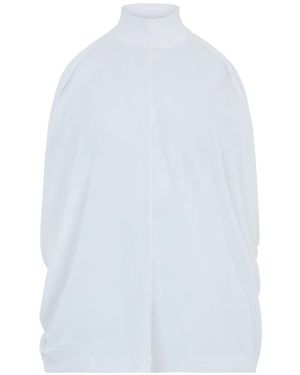 Alberta Ferretti High-Neck Sleeveless Top - White