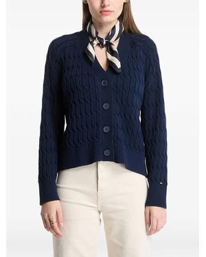Tommy Hilfiger Cable-Knit Cardigan - Blue
