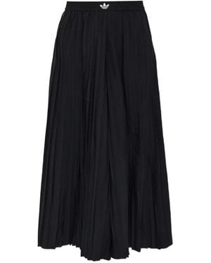 adidas Pleated Wide-Leg Palazzo Pants - Black